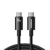 Kabel przewód Tungsten Gold USB-C 100W 4K 20Gb/s 60Hz 1.5m - czarny