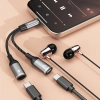 2w1 Adapter przejściówka rozdzielacz USB-C na zasilanie i słuchawki - szary