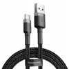 Kabel przewód w oplocie Halo USB-A - USB-C 2A 3m - czarny