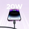 Kabel przewód Multi-Color Series A14 USB-C - iPhone Lightning 20W 1.2 m - czarny