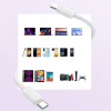 Kabel przewód Multi-Color Series A14 USB-C - USB-C 100W 1.2 m - biały