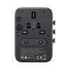 Ładowarka adapter podróżny uniwersalny 17W EU / US / UK / JP / AU / CN - czarny