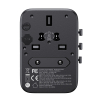Ładowarka adapter podróżny uniwersalny 65W EU / US / JP / AU / UK / CN - czarny