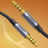 Kabel przewód audio mini jack 3.5mm - mini jack 3.5mm 1m - szary