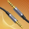 Kabel przewód audio mini jack 3.5mm - mini jack 3.5mm 1m - szary
