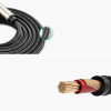 Kabel przewód audio mono TS jack 6.35mm - jack 6.35mm 1m - szary