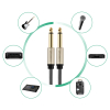 Kabel przewód audio mono TS jack 6.35mm - jack 6.35mm 3m - szary