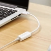 Adapter przejściówka USB-A (męski) - mini jack 3.5 mm (żeński) - biały