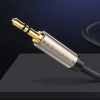 Kabel przewód audio TRS mini jack 3.5mm - jack 6.35mm 3m - szary