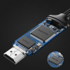 Adapter przejściówka USB-A (żeński) - HDMI z portem zasilania USB-A (męski) 1.5m - szary