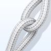 Kabel przewód w oplocie USB-A - USB-C QC 3.0 3A 0.5m - biały