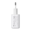 Ładowarka sieciowa 2x USB-C 20W PD QC 3.0 - biała