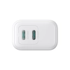 Ładowarka sieciowa 2x USB-C 20W PD QC 3.0 - biała