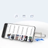 Adapter przejściówka USB-C (męski) - USB-A (żeński) z oczkiem na smycz - srebrny