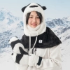Rękawiczki narciarskie Panda dla dzieci i dorosłych rozmiar S - czarne/białe