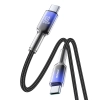 Kabel przewód Crystal-Clear Series 60W USB-C - USB-C 1.2m - czarny