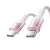 Kabel przewód Crystal-Clear Series 60W USB-C - USB-C 1.2m - biały