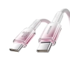 Kabel przewód Crystal-Clear Series 60W USB-C - USB-C 1.2m - biały
