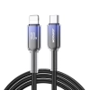 Kabel przewód Crystal-Clear Series 30W USB-C - iPhone Lightning 1.2m - czarny