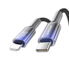 Kabel przewód Crystal-Clear Series 30W USB-C - iPhone Lightning 1.2m - czarny