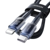 Kabel przewód Crystal-Clear Series 30W USB-C - iPhone Lightning 1.2m - czarny