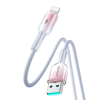 Kabel przewód Crystal-Clear Series 3A USB-A - iPhone Lightning 1.2m - biały