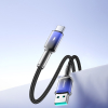 Kabel przewód Crystal-Clear Series 3A USB-A - USB-C 1.2m - czarny