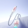 Kabel przewód Crystal-Clear Series 3A USB-A - USB-C 1.2m - biały
