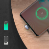 Kątowy kabel przewód dla graczy USB - USB-C Quick Charge AFC FCP 3A 18W - szary