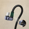 Kątowy kabel przewód dla graczy USB - USB-C Quick Charge AFC FCP 3A 18W - szary