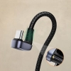 Kątowy kabel przewód dla graczy USB - USB-C Quick Charge AFC FCP 3A 18W - szary