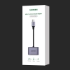 Adapter przejściówka audio USB-C - USB-C + mini jack 3.5mm - szary