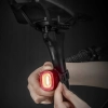 Lampka rowerowa LED czerwona tylna system hamowania STOP USB-C - czarna