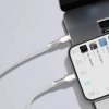 Kabel przewód do iPhone USB-C - Lightning Series Metal Data 20W PD 2m - biały