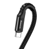Kabel przewód spiralny Fish Eye USB-A - USB-C 2A 1m - czarny