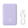 Powerbank magnetyczny indukcyjny 10000mAh 20W + kabel USB-C - fioletowy