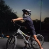 Kask rowerowy MTB dziecięcy z odpinaną szczęką rozmiar L - szary