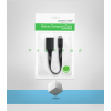 Przejściówka adapter micro USB (męski) - USB-A (żeński) OTG płaski 0.15m - czarny
