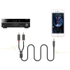 Kabel przewód audio 3.5mm minijack (męski) - 2RCA (męski) 2m - szary