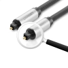 Kabel przewód optyczny audio Toslink SPDIF 2m - szary