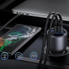 Ładowarka samochodowa 130W 2x USB-C 1x USB-A - szara