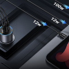 Ładowarka samochodowa 130W 2x USB-C 1x USB-A - szara
