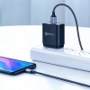 Kabel przewód USB-A - USB-C QC 3.0 3A 0.25m - szary