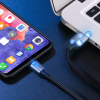 Kabel przewód USB-A - USB-C QC 3.0 3A 0.25m - szary