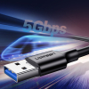 Kabel przewód USB-A 3.0 - USB-C 3A 1.5m - czarny