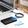 Kabel przewód USB-A 3.0 - USB-C 3A 1.5m - czarny