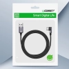 Kabel przewód kątowy USB-A - USB-C 3A 3m - szary