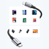 Kabel przewód do iPhone Lightning - USB-C 2.0 MFi 1m - szary
