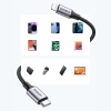 Kabel przewód do iPhone Lightning - USB-C 2.0 MFi 1m - szary