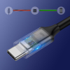 Kabel przewód USB-C 3.1 - USB-C 3.1 1.5m - szary